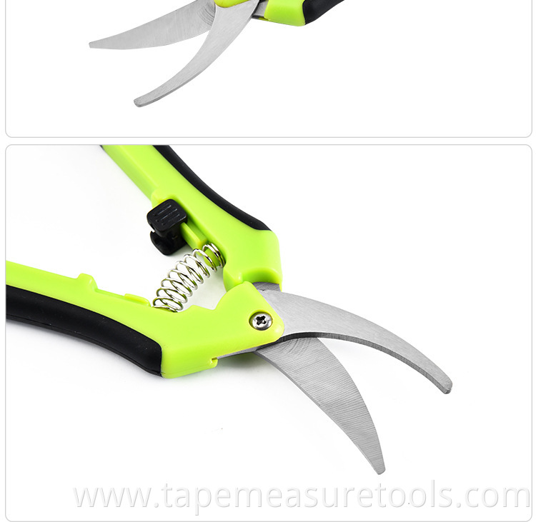Curved blade head gardening scissors garden pruning shears non-slip labor-saving branch shears good quality scissors